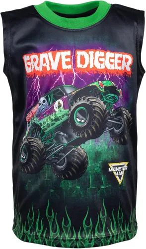 Miniatura 4 de Monster Jam Conjunto de 3 piezas para camiones camiseta sin mangas y pantalones cortos de malla