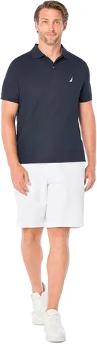 Miniatura 87 de Nautica playera polo clásica de mangas cortas, color sólido, para hombre