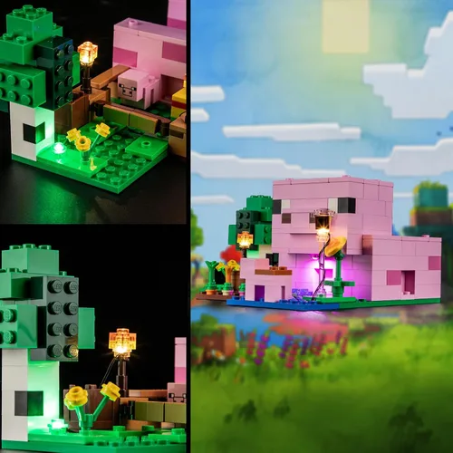 Miniatura 5 de Vaodest Luz LED para Lego 21268 The Baby Pig House Blocks Modelo, diseño y configuración compatible con el modelo 21268