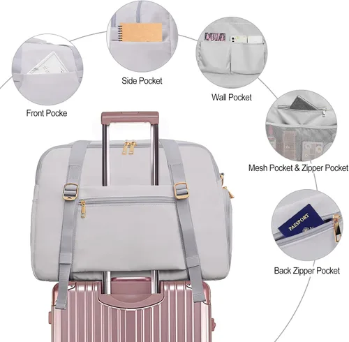 Miniatura 5 de Bolsa deportiva de gimnasio para mujer, bolsas de entrenamiento deportivas con compartimento para zapatos y bolsillo húmedo, pequeñas bolsas