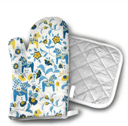 Miniatura 5 de Guantes de horno de perro French Bulldogs - Soportes para ollas - Decoración para la cocina - Juego de guantes de horno de agarradera (2 piezas)