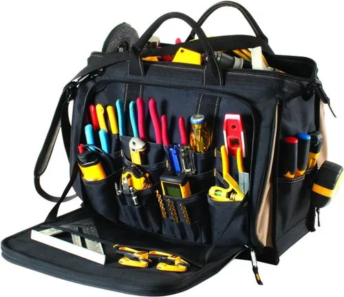 Miniatura 4 de Bolsa de herramientas multicompartimento con 50 bolsillos de artesanía en piel personalizable 1539