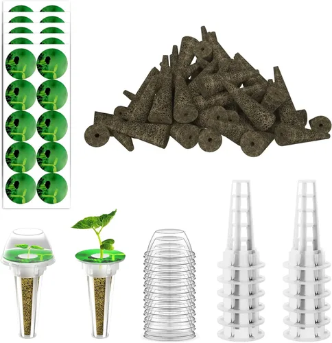 Haligo Kit de cápsulas de semillas de 124 piezas para Aerogarden, kit para cultivar cualquier cosa para jardín hidropónico interior, suministros de
