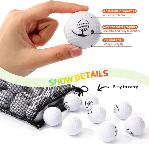 Miniatura 4 de Mudder 200 pelotas de práctica de golf de espuma a granel, bola de espuma suave, sensación realista, práctica limitada de mosca para entrenamiento