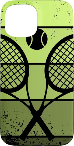 Miniatura 6 de Raqueta de jugador de tenis para iPhone 13 con cancha de pelota de tenis Vintage Retro Case