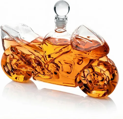 Miniatura 10 de Juego de decantador de whisky y vino en forma de motocicleta con regalos de motocicleta, regalos de moto, dispensador para vino, whisky escocés