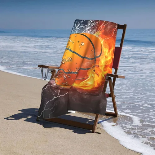 Miniatura 6 de VOOHDDY Toalla de playa deportiva con pelota de fútbol americano, grande, suave, absorbente, de secado rápido, toallas de baño de gran