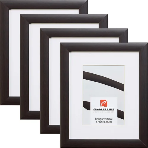 Miniatura 9 de Craig Frames Portarretratos contemporáneo, de 5 x 7 pulgadas, color negro mate para mostrar una foto de 4 x 6 pulgadas, juego de 4