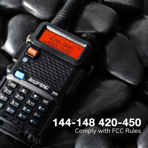 Miniatura 2 de [Versión compatible con UV-5R FCC] BAOFENG GT-5R Radio bidireccional de doble banda, radio de jamón UHF VHF de mano para adultos, emisión limpia