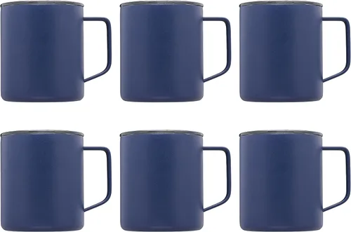 Miniatura 9 de Kenai - Tazas de viaje personalizadas con recubrimiento en polvo, 13.5 onzas, juego de 6, paquete personalizado a granel, doble pared, perfectas
