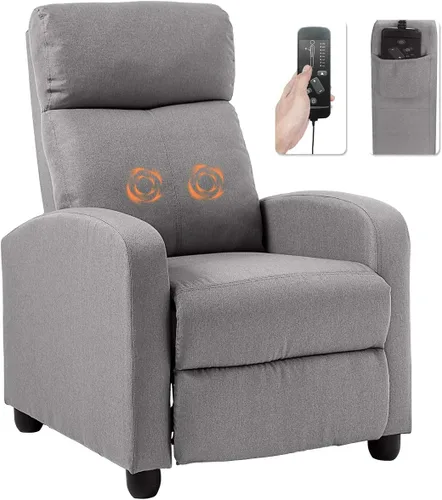 Silla reclinable para el hogar, sofá individual de masaje, sofá reclinable con respaldo de ala, silla reclinable moderna, asiento de cine en casa,
