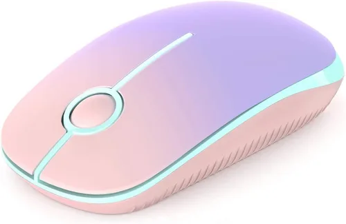 Miniatura 23 de VssoPlor Ratón Inalámbrico 2.4G, Ratón Portátil Delgado para Computadora Portátil con Receptor Nano, Ratón Óptico Silencioso para Notebook, PC