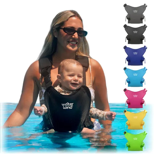 Miniatura 12 de WaterLand Portabebés – Portabebés innovador que puedes utilizar tanto en agua como en tierra – Portabebés de pecho impermeable con correas Verde