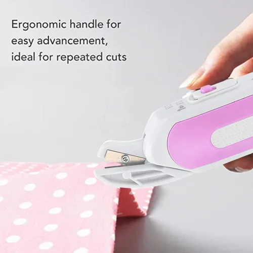 Miniatura 2 de Tijeras eléctricas inalámbricas para cortar cartón de tela, mango ergonómico, dos fuentes de alimentación, mini tijeras portátiles herramienta