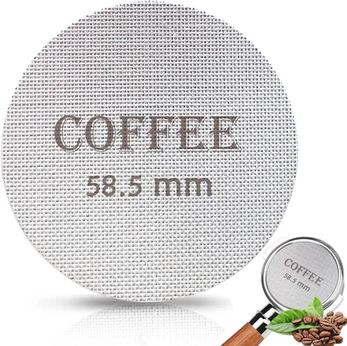 Miniatura 8 de Pantalla de disco de 2.008 in reutilizable para portafiltros de espresso, 0.067 in de grosor 150μm 316 de acero inoxidable filtro de pantalla