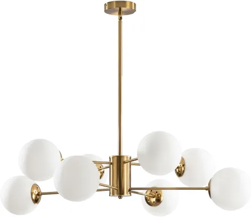 Miniatura 17 de KCO Lighting Modern - Lámpara de araña Sputnik de 6 luces con globo de vidrio transparente, lámpara colgante de techo ajustable de mediados de 6