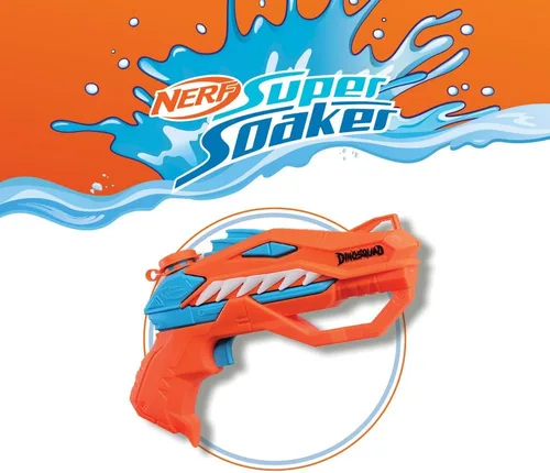 Miniatura 2 de Super Soaker SUPERSOAKER Nerf DinoSquad Raptor-Surge - Pistola de agua para juegos de agua de verano al aire libre, para jóvenes, adolescentes