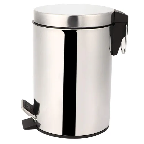 Miniatura 3 de Pomya Bote de basura de acero inoxidable de 3 litros con pedal escalonado para el hogar, contenedor de basura para inodoro, baño, cocina, sala