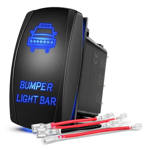 Miniatura 9 de Nilight Interruptor basculante de barra de luz de techo, interruptor de barra de luz LED, interruptor de barra de luz LED de 5 pines, interruptor