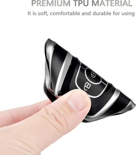 Miniatura 6 de Funda para llavero OFFCURVE con llavero para Ford Fusion Explorer Escape F150 F250 F350 F450 F550 Edge Maverick Expedition Lincoln Aviator, Plata