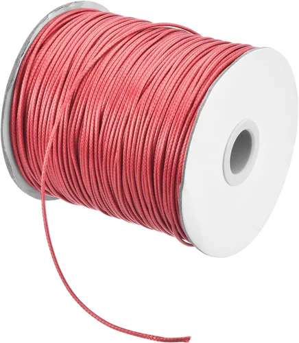 Miniatura 62 de MECCANIXITY Cordón encerado de poliéster encerado de 0.031 in, cuerda de cera de 175 yardas para hacer pulseras, collares, cuentas, joyería y Caqui