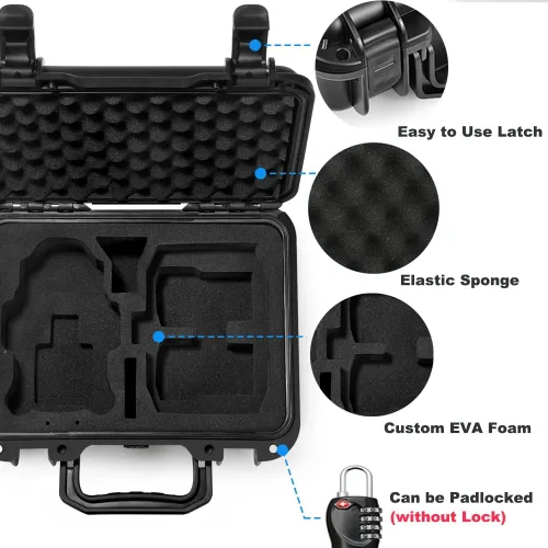 Miniatura 3 de Lekufee Funda rígida impermeable pequeña para DJI Mini 3 Pro/3 Drone Accesorios (solo funda, no para DJI RC)