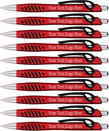 Miniatura 5 de SyPen Bolígrafos personalizados con tu logotipo o texto personalizado, paquete de 300 unidades a granel para negocios, fiestas y eventos, bolígrafos