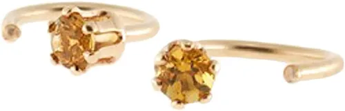 Miniatura 21 de Half Huggie Birthstone Gold Hoop Earrings for Women Tiny Cartilage Stud Piercing Earring Hypoallergenic Earring Screw Back Dainty Hug