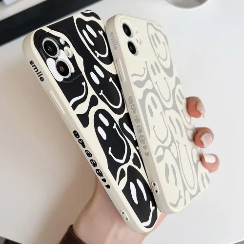 Miniatura 3 de Bonita funda divertida para teléfono compatible con iPhone 11, fundas femeninas de silicona líquida, goma de gel suave de dibujos animados, forro