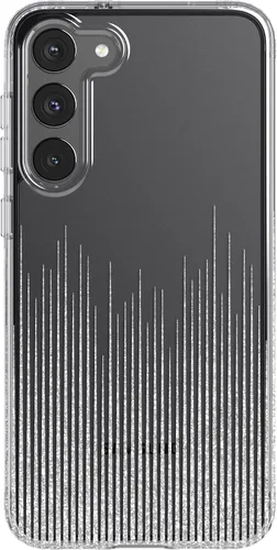 tech21 Evo Sparkle - Funda para Samsung Galaxy S23 Plus, resistente a la lluvia y a los arañazos con protección contra caídas de 12 pies