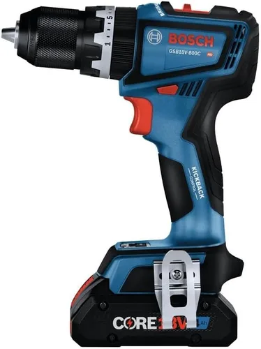 Miniatura 3 de Bosch GSB18V-800CB24 1/2 pulg. Kit de taladro percutor/taladro sin escobillas listo para conectar con (1) batería CORE18V® de 4 Ah de potencia