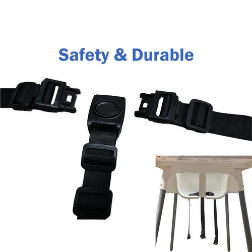 Miniatura 5 de Cinturón de seguridad de arnés de 3 puntos para niños, correa de seguridad ajustable para bebé, correas de repuesto para silla alta para niños