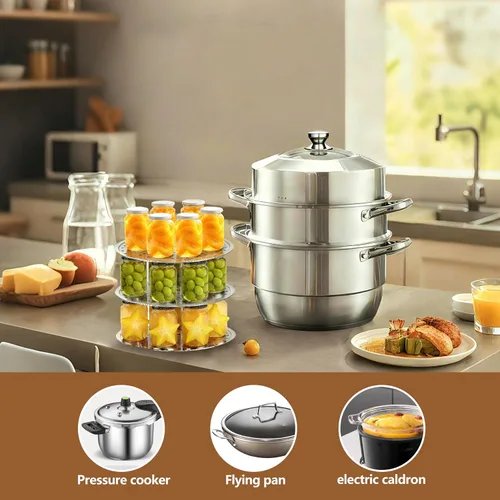 Miniatura 3 de Paquete de 3 estantes para latas a presión, suministros de enlatado de 11 pulgadas, estante de vapor de acero inoxidable prémium para latas de baño