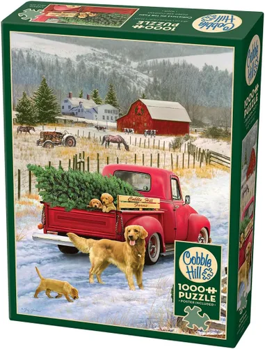 Miniatura 2 de Rompecabezas de 1000 piezas de Cobble Hill - Gatos navideños - Póster de muestra incluido