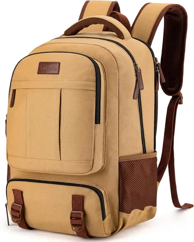 Miniatura 9 de Tzowla - Mochila de tela para portátil, mochila para hombres y mujeres, mochila para trabajo y viajes, compatible con portátil de 15.6 pulgadas