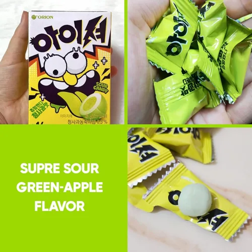 Miniatura 5 de Orion Iciou Super Sour - Caramelo suave masticable sabor manzana verde (paquete de 2, 2.96 oz)