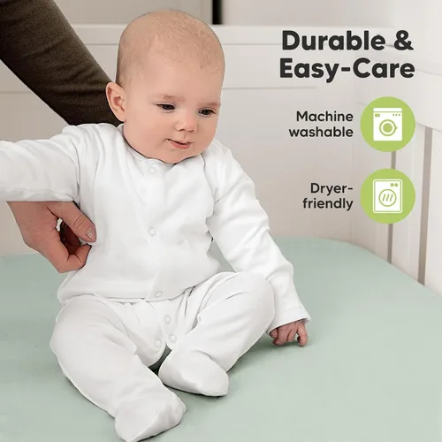 Miniatura 7 de KeaBabies - Juego de 2 sábanas orgánicas, unisex, suaves, 52 x 28 pulgadas, diseño neutro, de algodón jersey transpirable, con estampados adorables