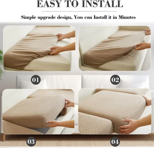 Miniatura 6 de Soothing Home - Fundas de sofá, fundas de sofá de héroe para sofá, fundas de cojín de sofá, fundas lavables para sofás seccionales, fundas elásticas