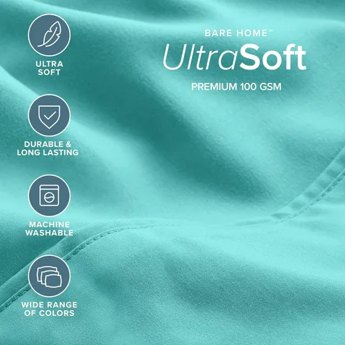 Miniatura 99 de Bare Home Hotel Luxury - Juego de sábanas tamaño individual, extra suave, 4 piezas, bolsillos profundos, ajuste fácil, refrescante y transpirable