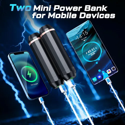 Miniatura 2 de Calentadores de manos AI 3 en 1 recargables de 10000 mAh, cargador de batería dual y linterna, calentador de bolsillo portátil de calefacción