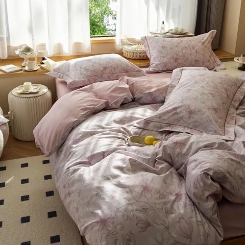 Miniatura 11 de AOJIM Blue & Brown Striped Duvet Cover Set Twin Size 100% Washed Cotton Stripe Bedding Set 3-Piece, Soft Zipper Comforter Cover and 2 Pillowcases