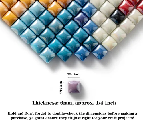 Miniatura 3 de Lanyani 1.7 libras/350 piezas de azulejos de mosaico de vidrio vibrante surtido para manualidades, azulejos de vidrio de piedra brillante colorida a