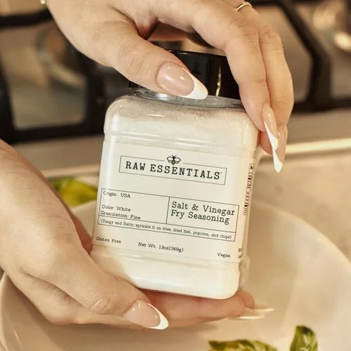 Miniatura 4 de Raw Essentials Condimento para papas fritas con sal y vinagre, condimento gourmet, ideal para pescado frito, palomitas de maíz y papas fritas