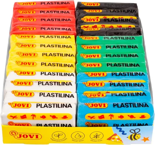 Miniatura 2 de Jovi - Pack de Plastilina, Arcilla de Modelado Reutilizable y Sin Secar, 24 Barras de Plastilina de 1.75oz, 100% a Base de Vegetales, Surtido de 6 6
