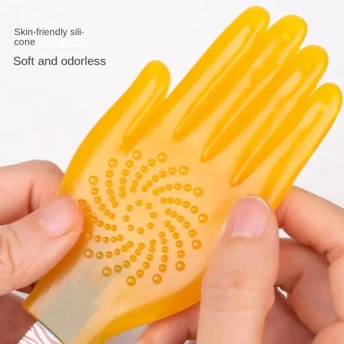 Miniatura 3 de Pai Sha Board Multifunción Pai Sha Board Silicona Cinco Dedos Meridiano palmaditas Pequeña Mano Amarilla Masaje de Silicona Masaje Stick