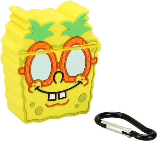 Funda para AirPod con mosquetón y diseño de piña de Bob Esponja