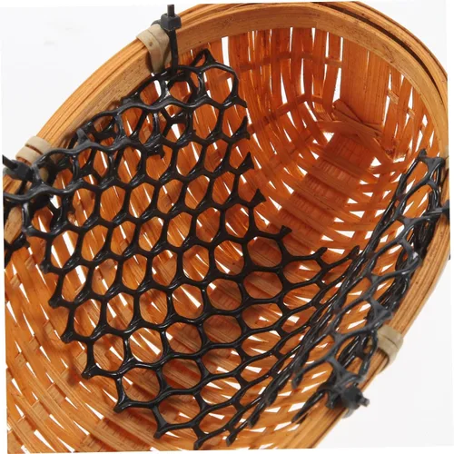 Miniatura 2 de Juego de 3 cestas tejidas colgantes con forma de cono de bambú para almacenamiento de plantas, decoración de jardín
