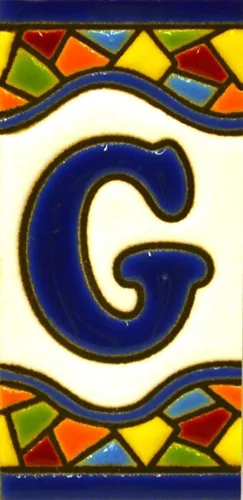 Miniatura 13 de Números de casa 3 pulgadas. Azulejos de números de casa pintados a mano para letreros, direcciones y nombres. Números de dirección para casas.