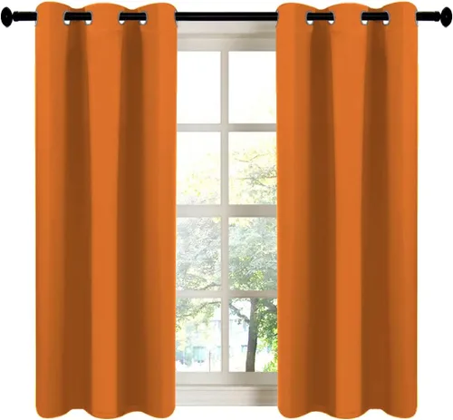 Miniatura 29 de LA PALMA Cortinas opacas con aislamiento térmico y ojales, para sala de estar, dormitorio, paquete de 2 paneles
