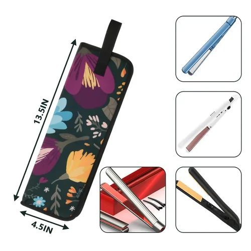Miniatura 3 de Beautyflier Bolsa universal de alta calidad para plancha plana, bolsa de viaje de lona resistente al calor para alisadores de cabello, ideal